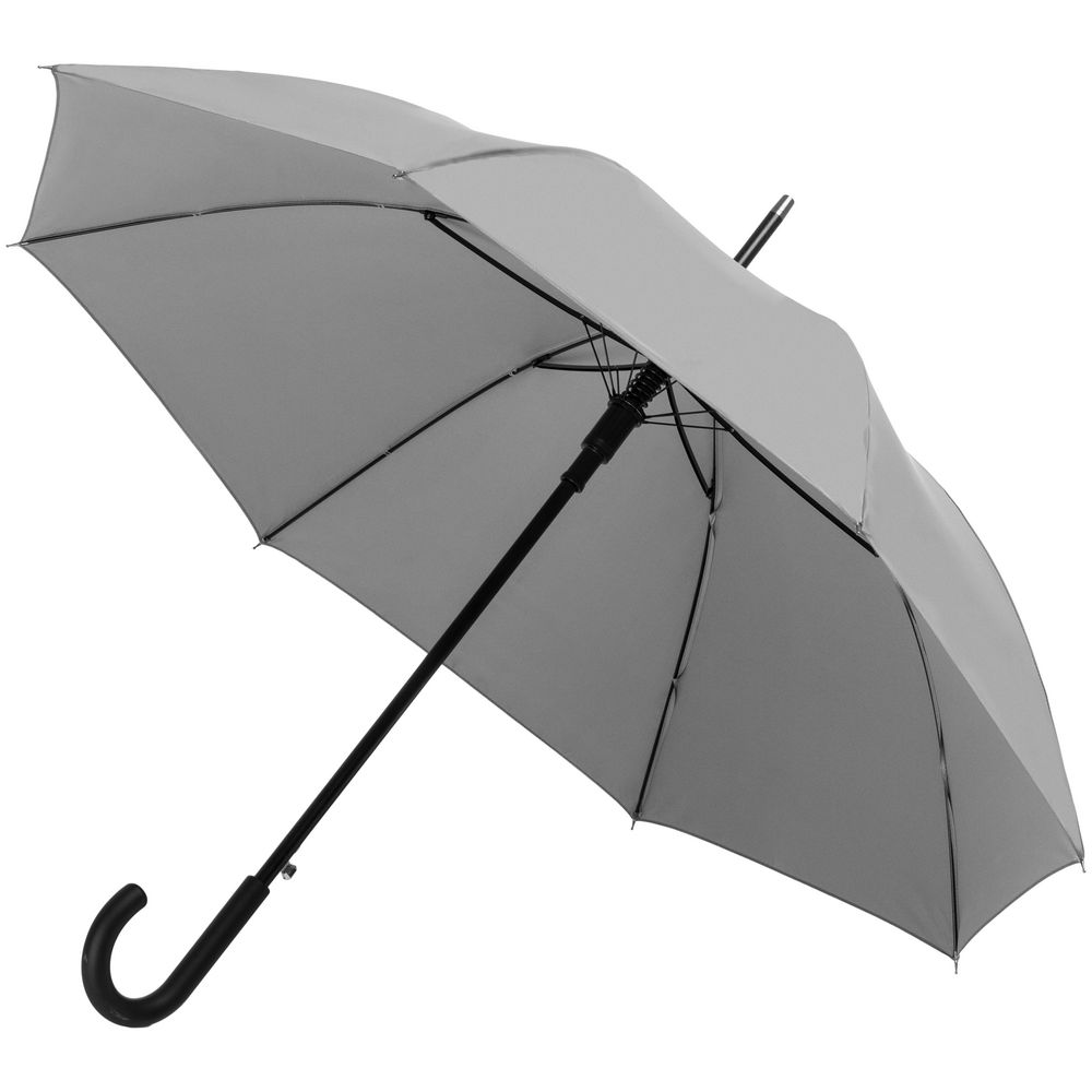 Зонт-трость Manifest со светоотражающим куполом, серый (Миниатюра WWW (1000))