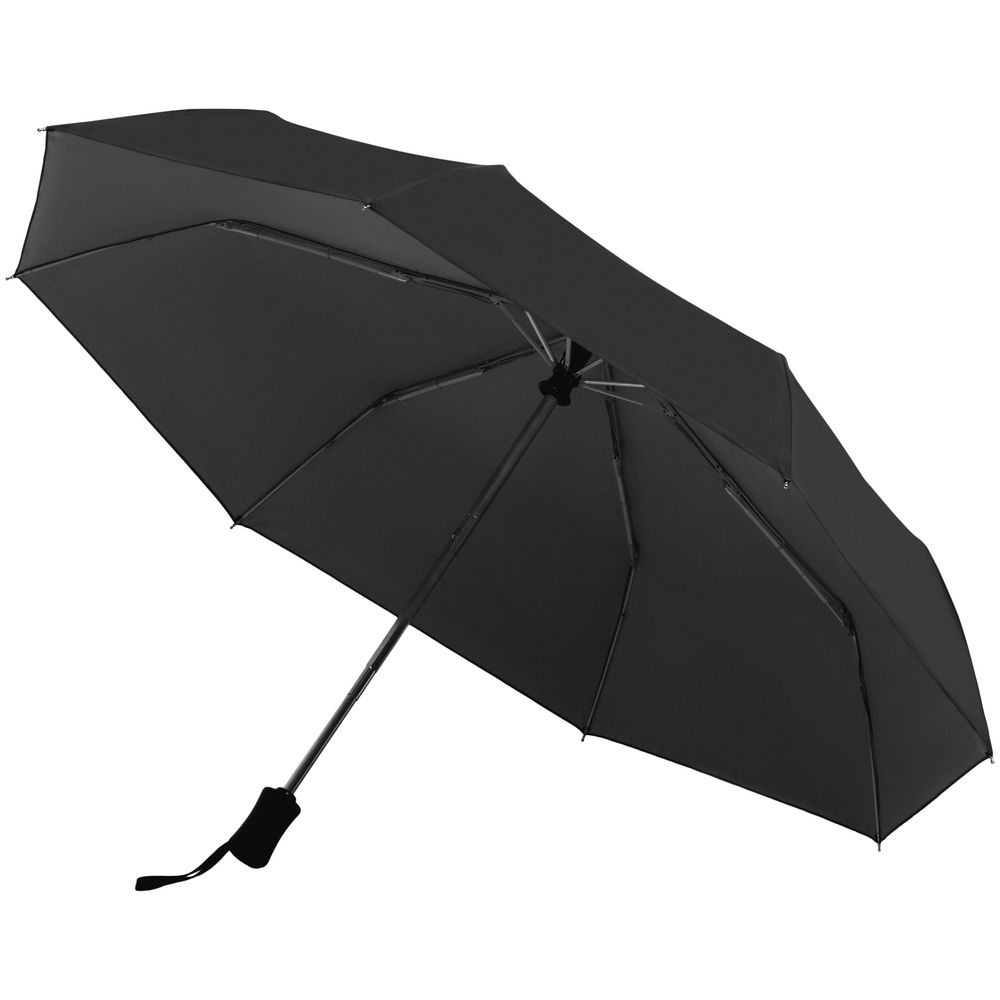 Зонт складной Manifest Color со светоотражающим куполом, черный (Миниатюра WWW (1000))
