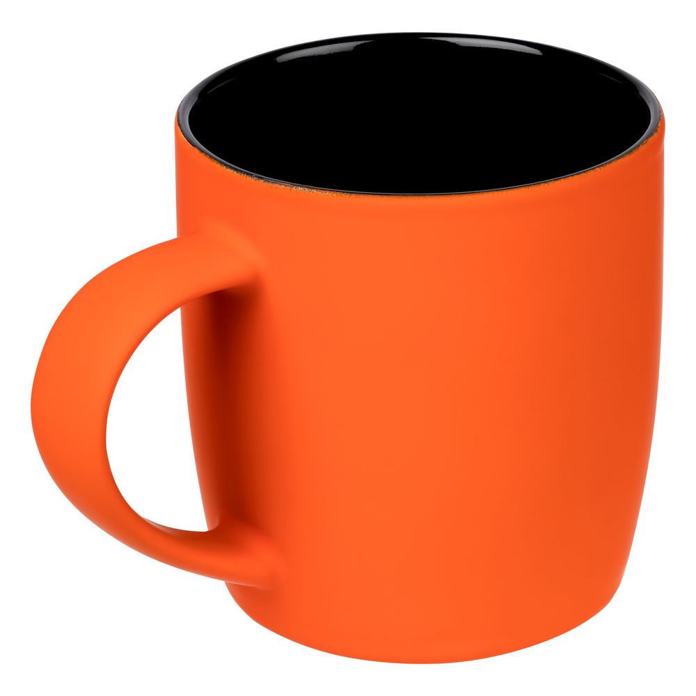 Кружка Surprise Touch Black c покрытием софт-тач, оранжевая (Миниатюра WWW (1000))