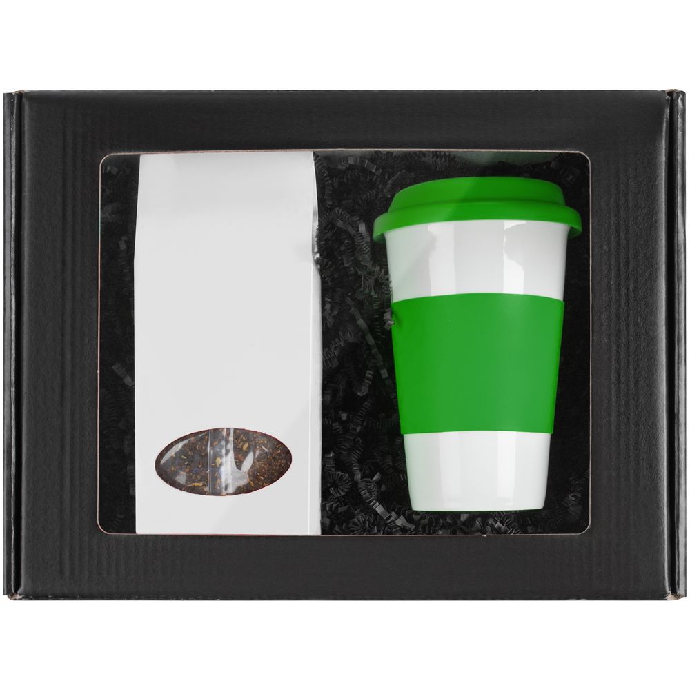 Набор «Чайная пауза», зеленый с белым (Миниатюра WWW (1000))