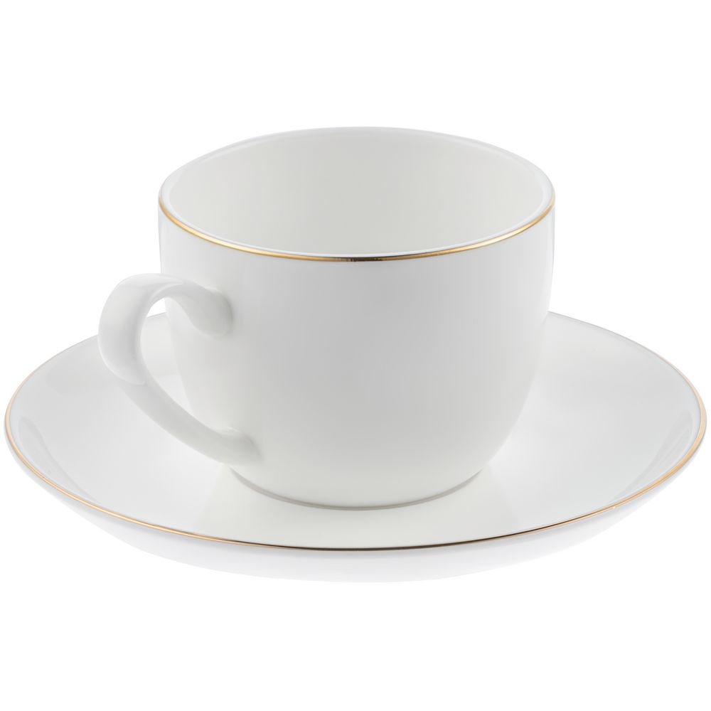 Кофейная пара Select, белая с золотистой отводкой (Миниатюра WWW (1000))