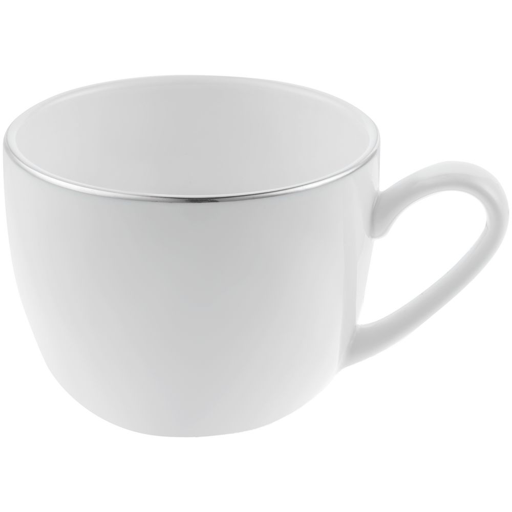 Кофейная пара Select, белая с серебристой отводкой (Миниатюра WWW (1000))