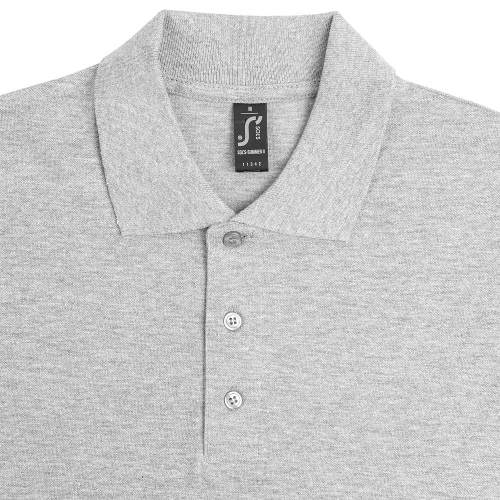 Рубашка поло мужская Summer 170, светло-серый меланж (Миниатюра WWW (1000))