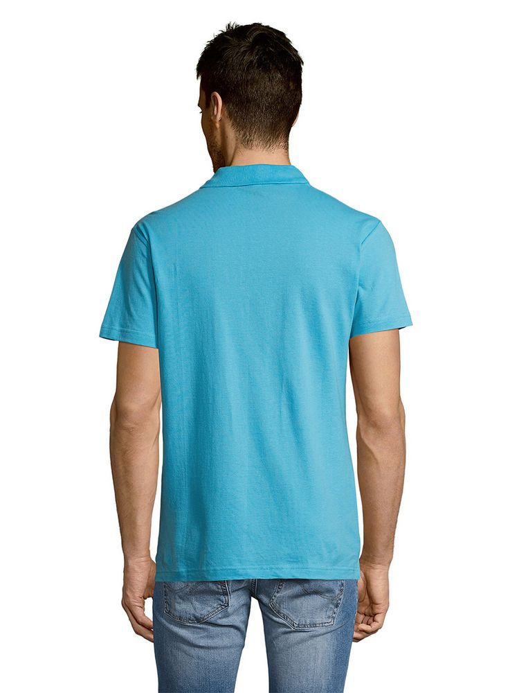 Рубашка поло мужская Summer 170, бирюзовая (Миниатюра WWW (1000))