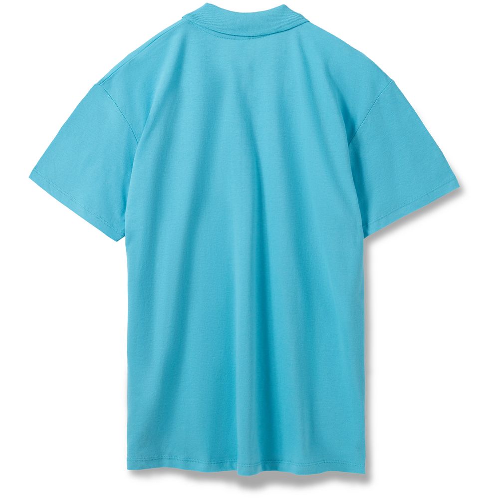 Рубашка поло мужская Summer 170, бирюзовая (Миниатюра WWW (1000))