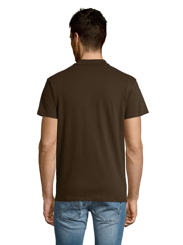 Рубашка поло мужская Summer 170, темно-коричневая (шоколад) (Миниатюра WWW (1000))