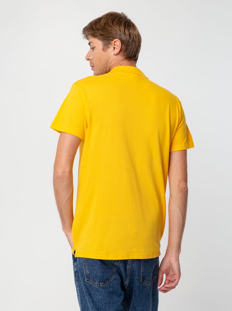 Рубашка поло мужская Summer 170, желтая (Миниатюра WWW (1000))