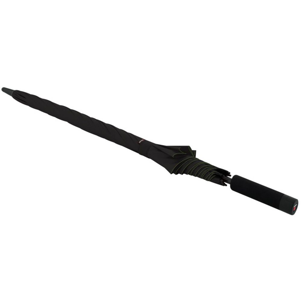 Зонт-трость U.900, черный с неоново-зеленым (Миниатюра WWW (1000))
