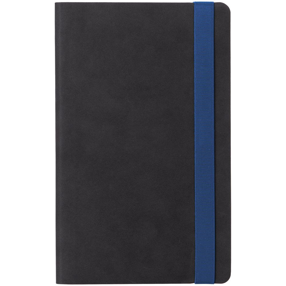 Ежедневник Velours, недатированный, черный с синим (Миниатюра WWW (1000))