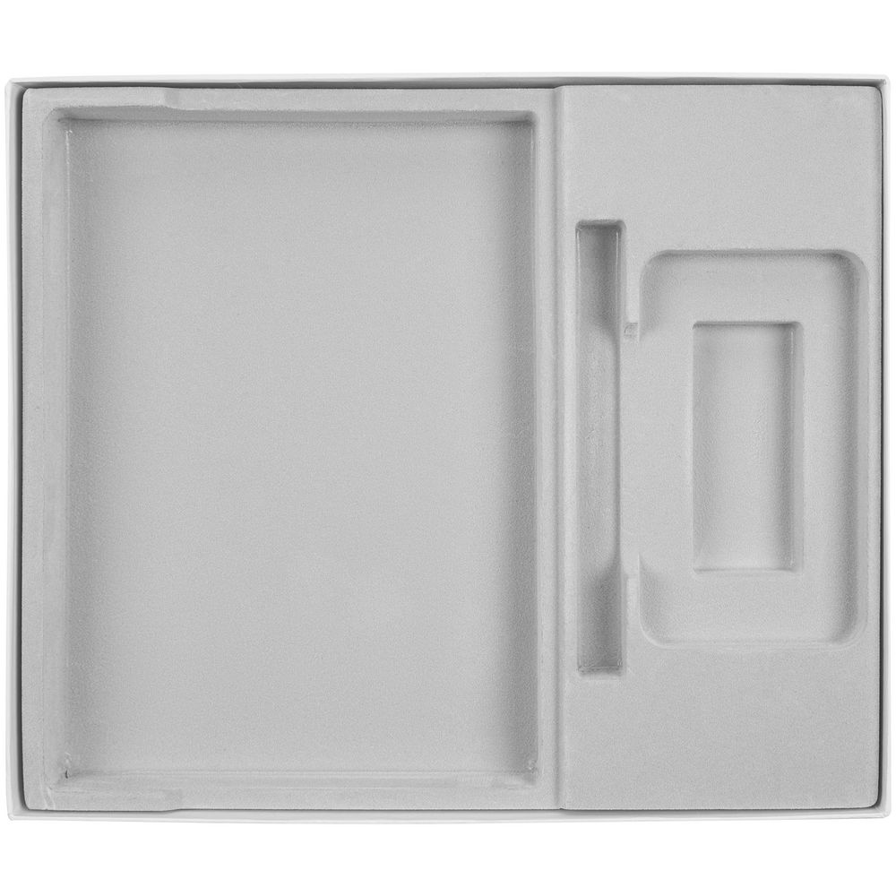 Коробка Overlap под ежедневник, аккумулятор и ручку, белая (Миниатюра WWW (1000))