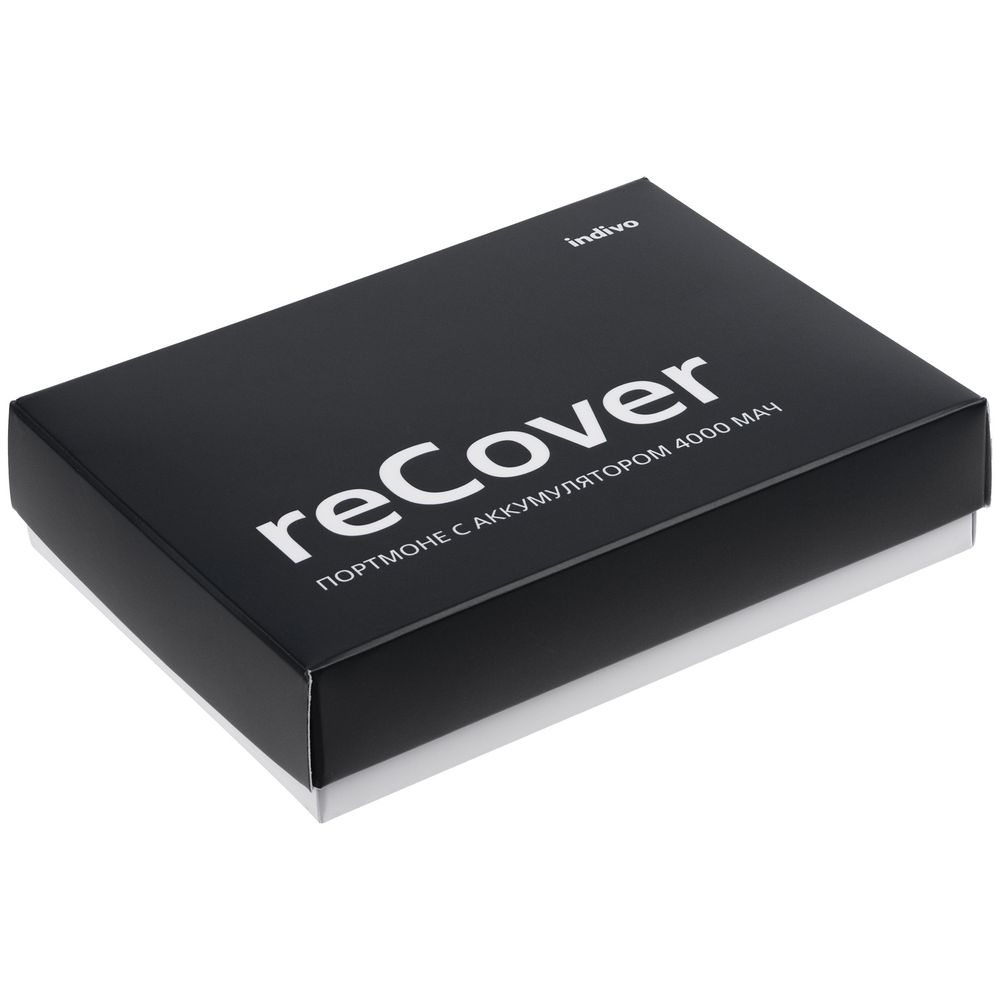 Портмоне reCover с аккумулятором 4000 мАч, черное (Миниатюра WWW (1000))