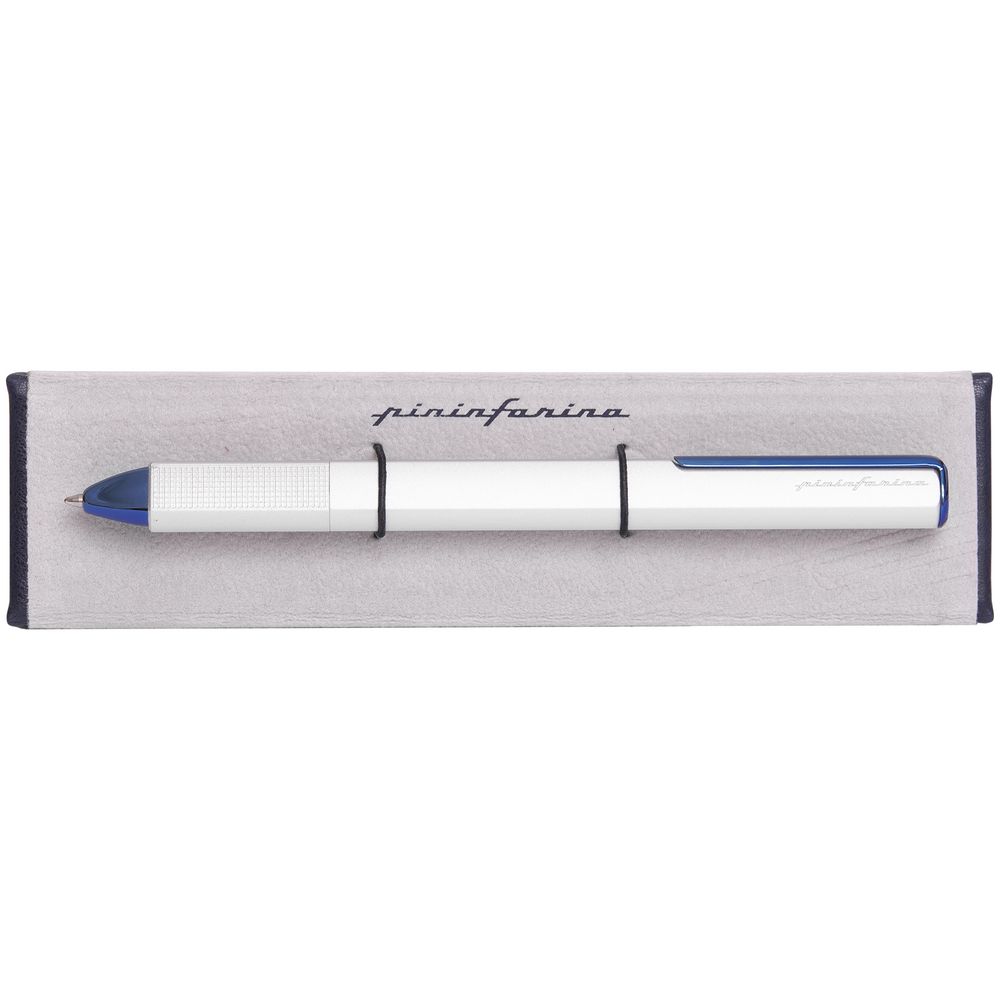 Ручка шариковая PF One, серебристая с синим (Миниатюра WWW (1000))