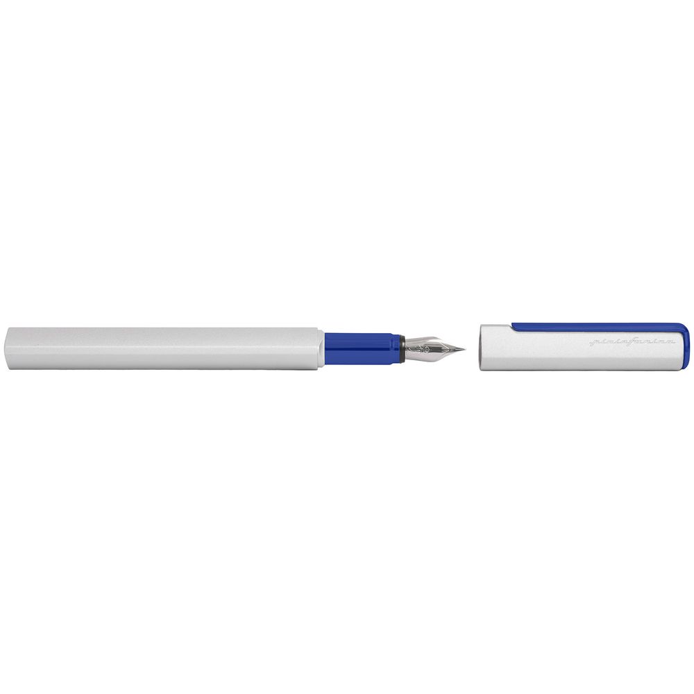 Ручка перьевая PF One, серебристая с синим (Миниатюра WWW (1000))