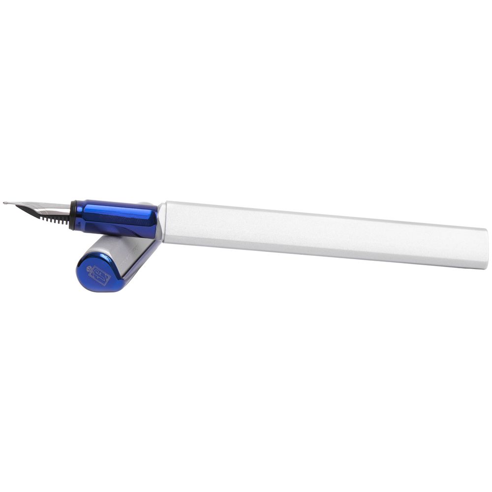 Ручка перьевая PF One, серебристая с синим (Миниатюра WWW (1000))