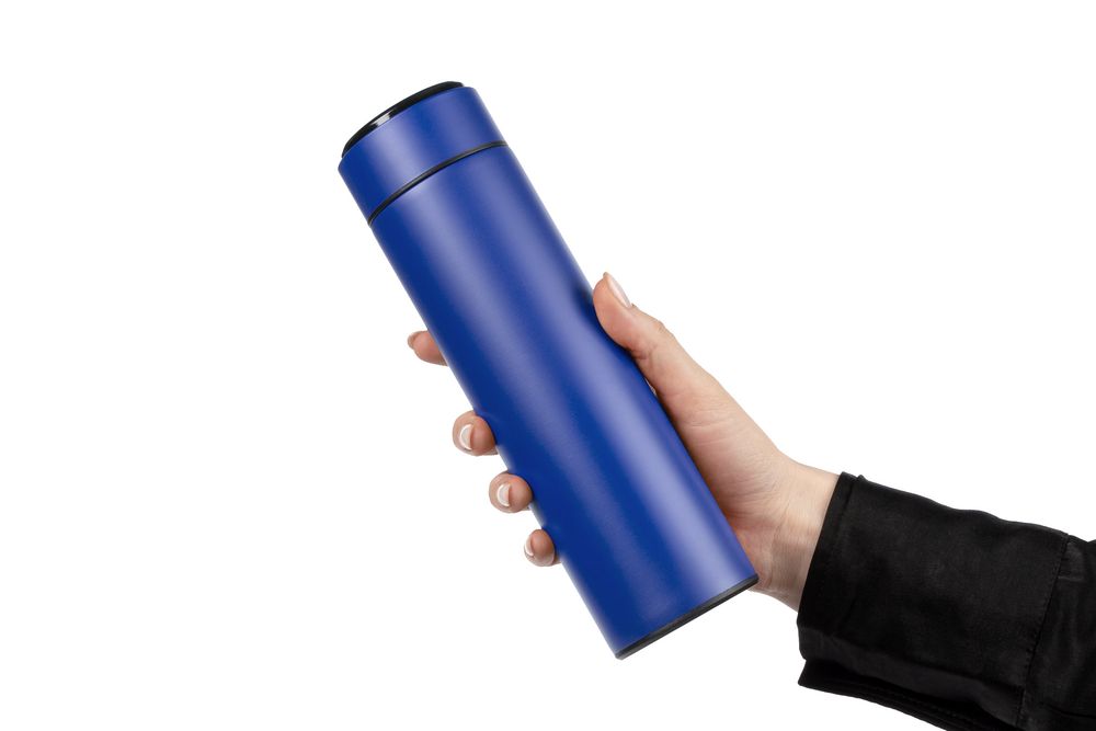 Смарт-бутылка с заменяемой батарейкой Long Therm, синяя (Миниатюра WWW (1000))