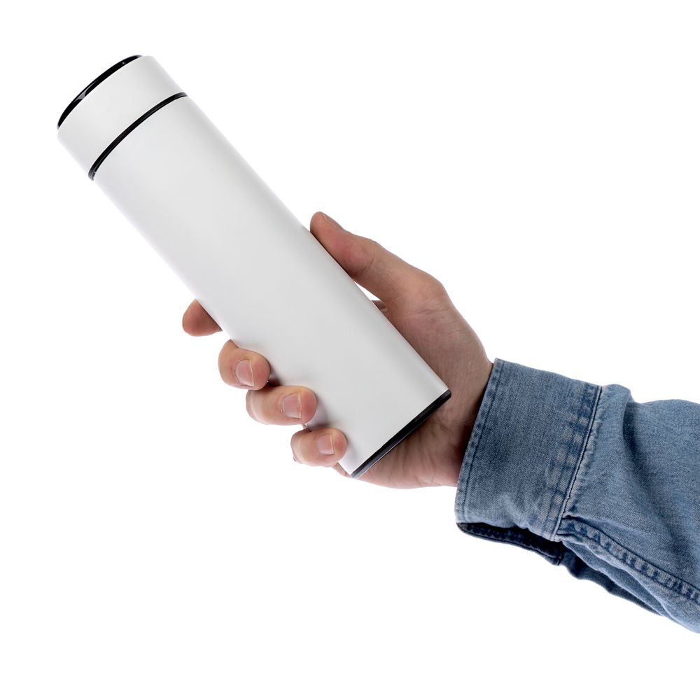 Смарт-бутылка с заменяемой батарейкой Long Therm, белая (Миниатюра WWW (1000))