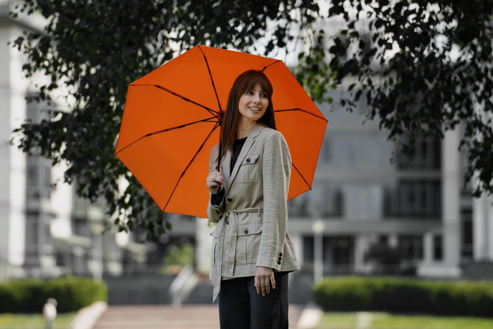 Зонт складной Monsoon, оранжевый (Миниатюра WWW (1000))