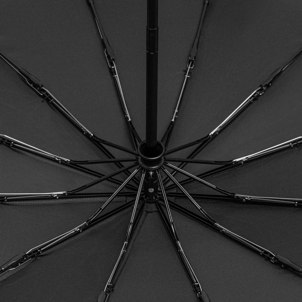 Зонт складной Fiber Magic Major, черный (Миниатюра WWW (1000))