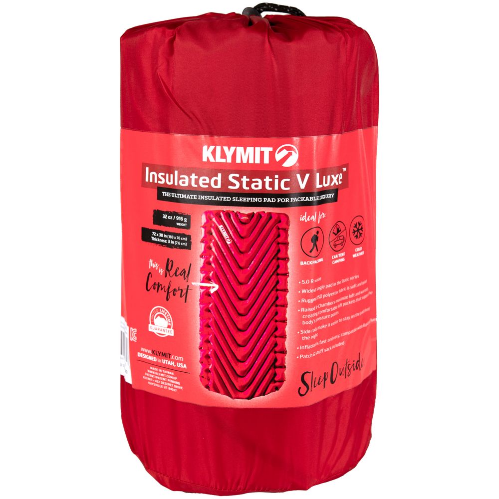 Надувной коврик Insulated Static V Luxe, красный (Миниатюра WWW (1000))