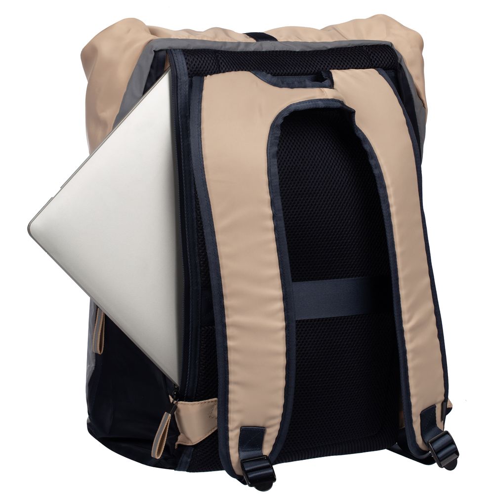 Рюкзак coolStuff Plus, бежевый c темно-синим (Миниатюра WWW (1000))