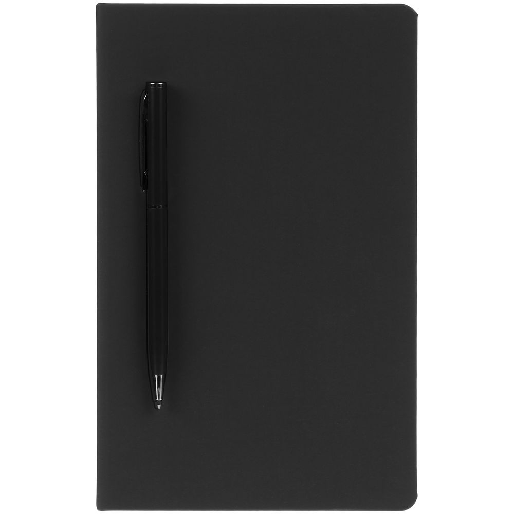Ежедневник Magnet Shall с ручкой, черный (Миниатюра WWW (1000))