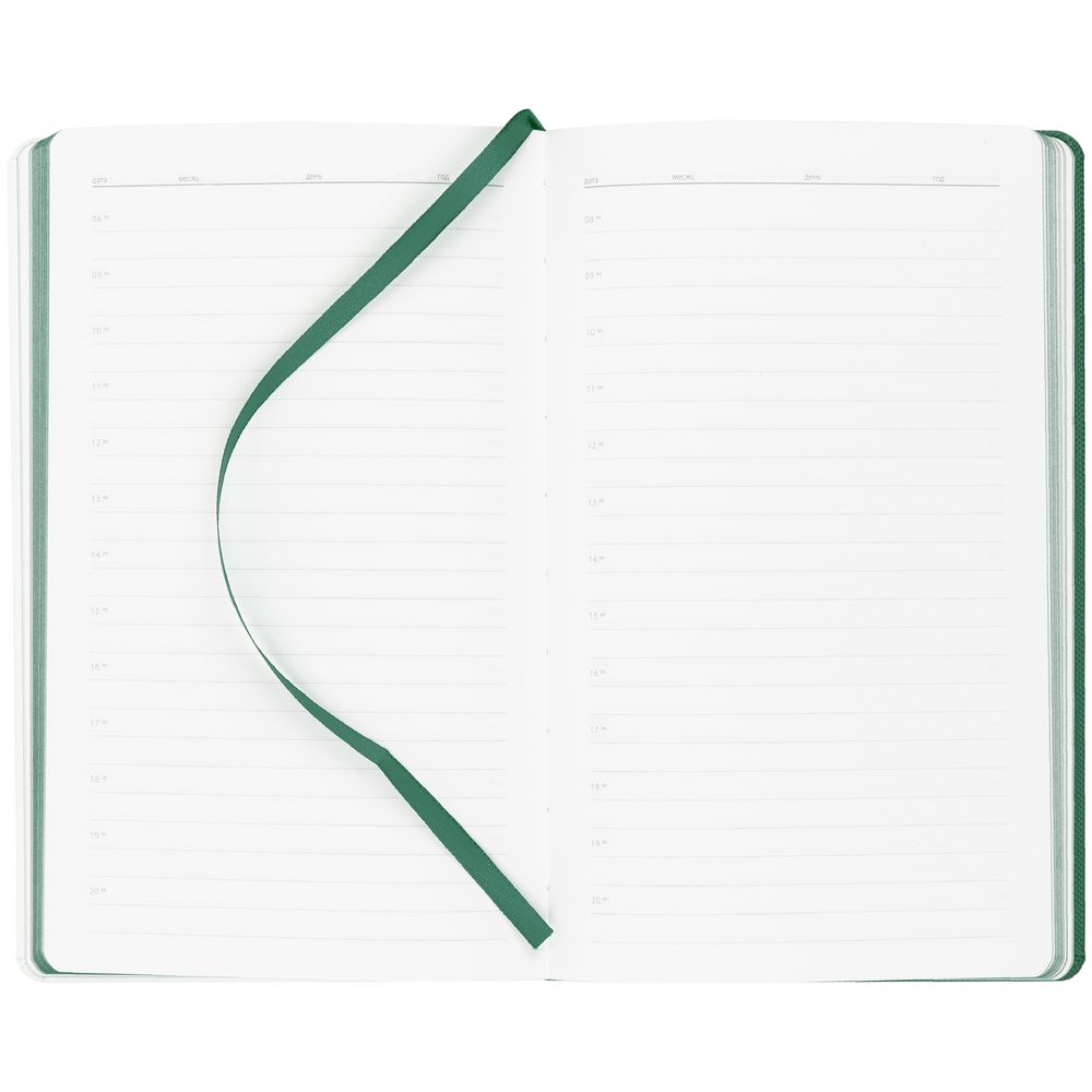 Ежедневник Duplex, недатированный, белый с зеленым (Миниатюра WWW (1000))