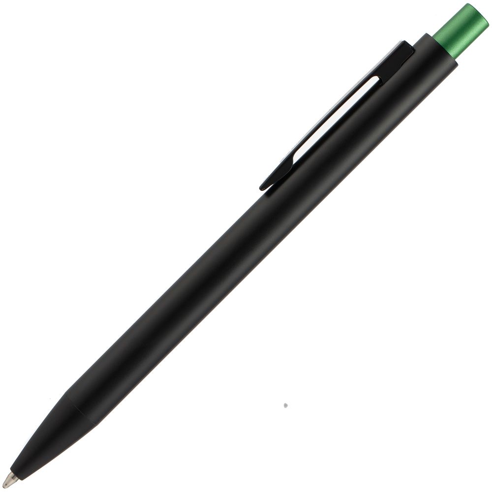 Ручка шариковая Chromatic, черная с зеленым (Миниатюра WWW (1000))