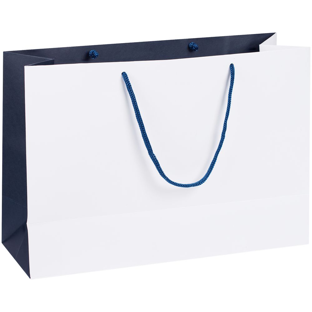 Пакет бумажный Bicolor, белый с синим (Миниатюра WWW (1000))