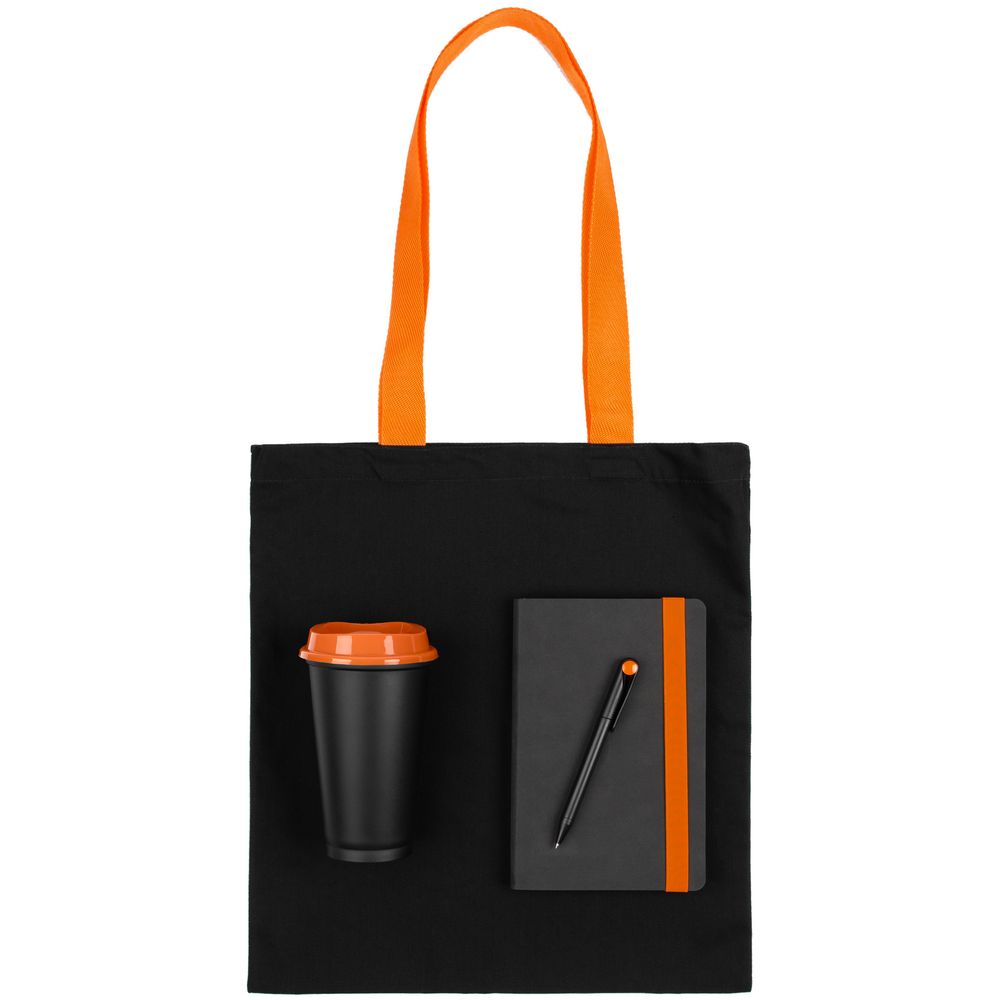 Набор Velours Bag, черный с оранжевым (Миниатюра WWW (1000))