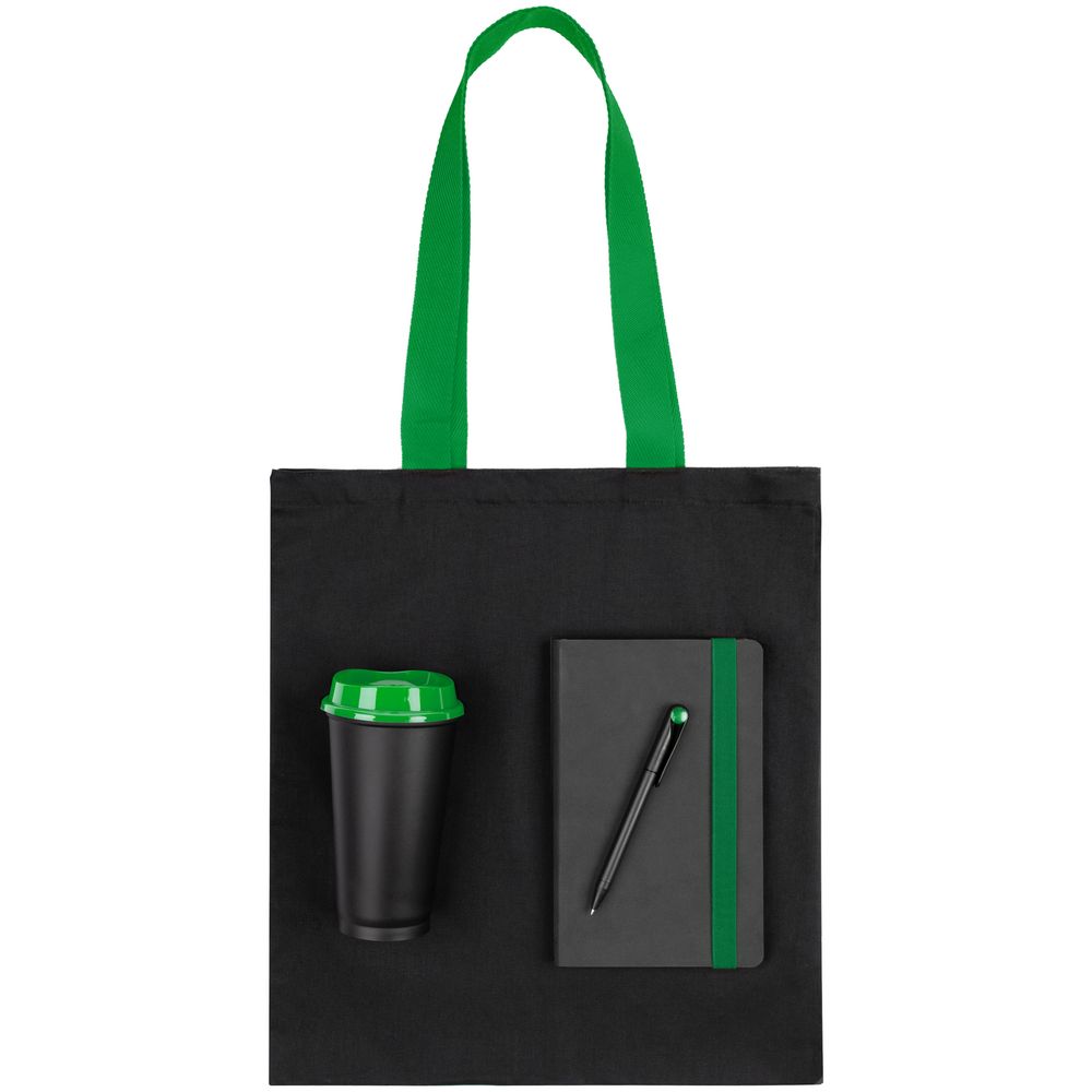 Набор Velours Bag, черный с зеленым (Миниатюра WWW (1000))