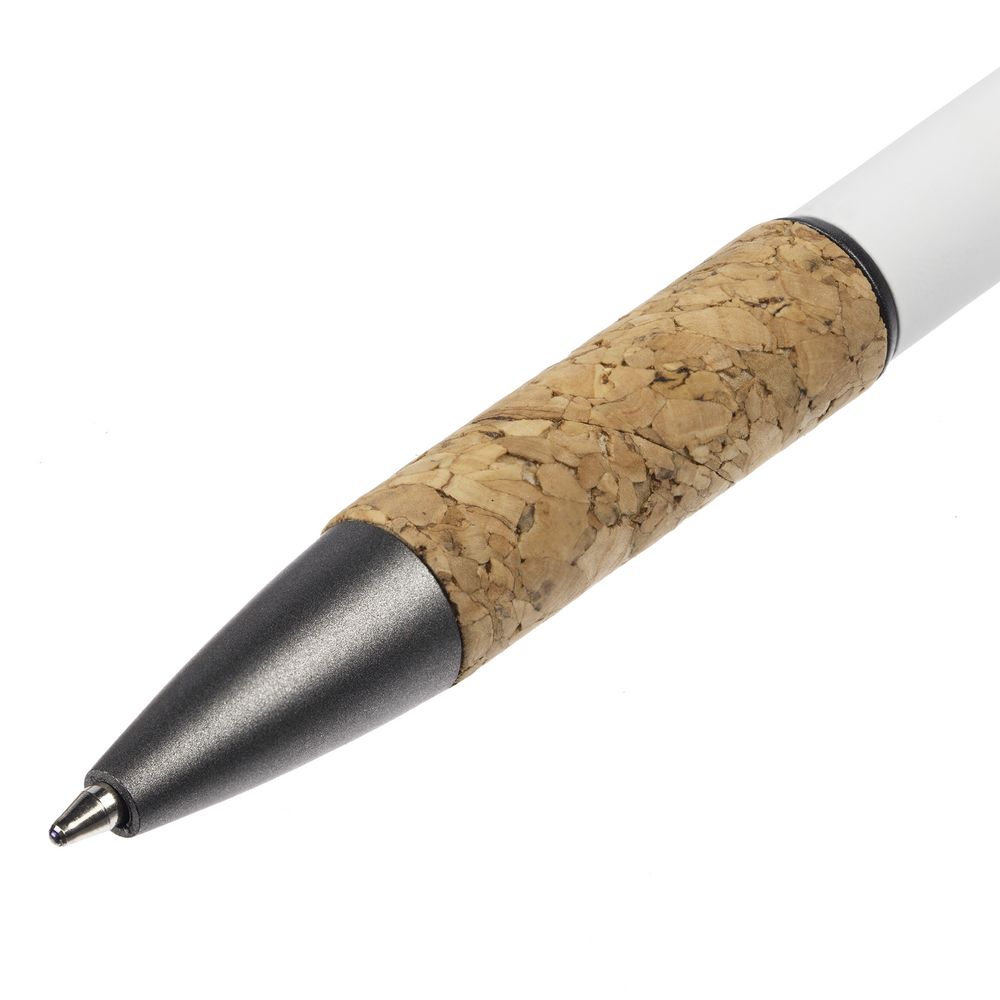 Ручка шариковая Cork, белая (Миниатюра WWW (1000))