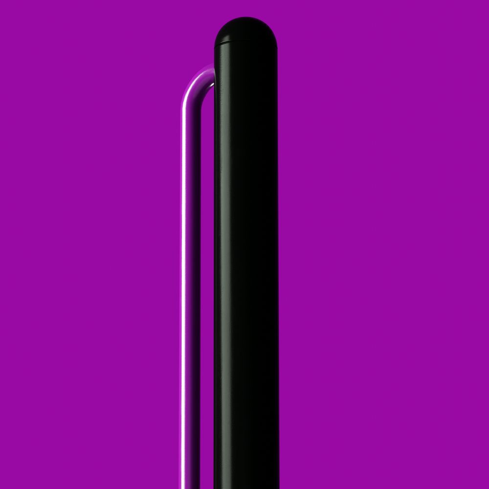 Шариковая ручка GrafeeX в чехле, черная с фиолетовым (Миниатюра WWW (1000))