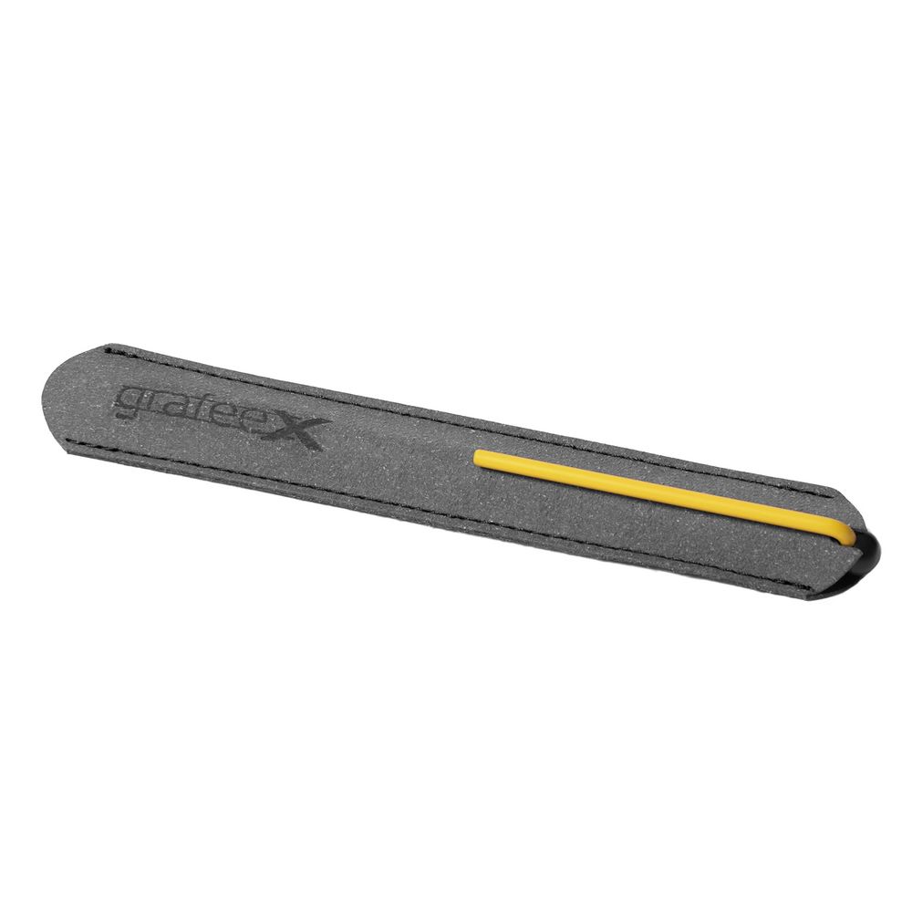 Шариковая ручка GrafeeX в чехле, черная с желтым (Миниатюра WWW (1000))