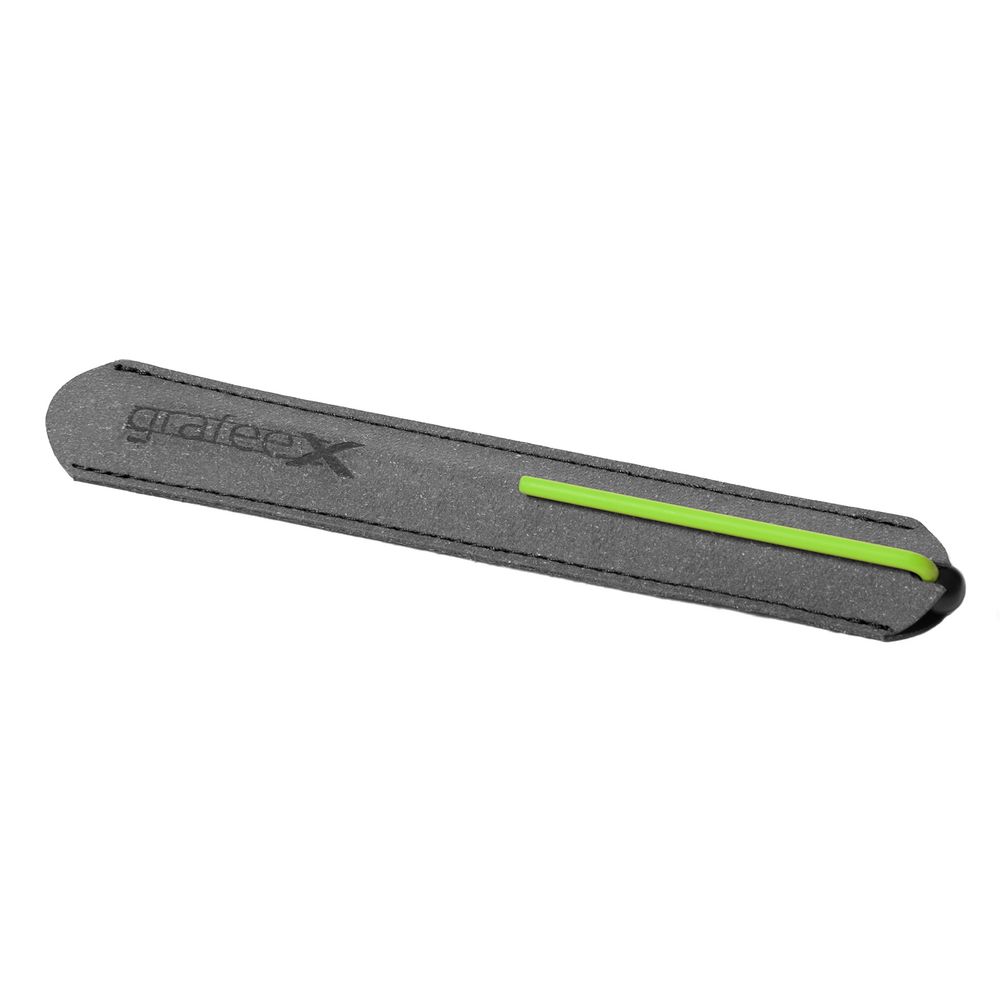 Шариковая ручка GrafeeX в чехле, черная с зеленым (Миниатюра WWW (1000))
