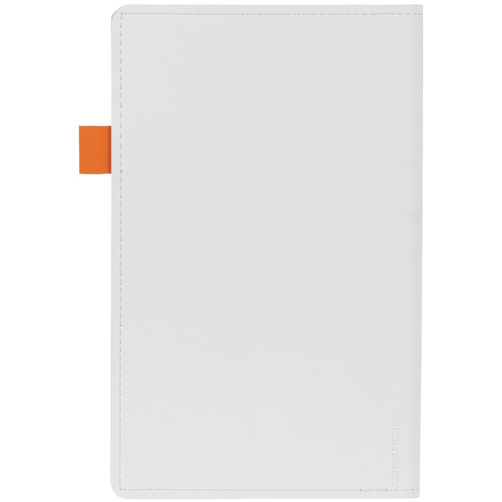 Ежедневник White Shall, недатированный, белый с оранжевым (Миниатюра WWW (1000))