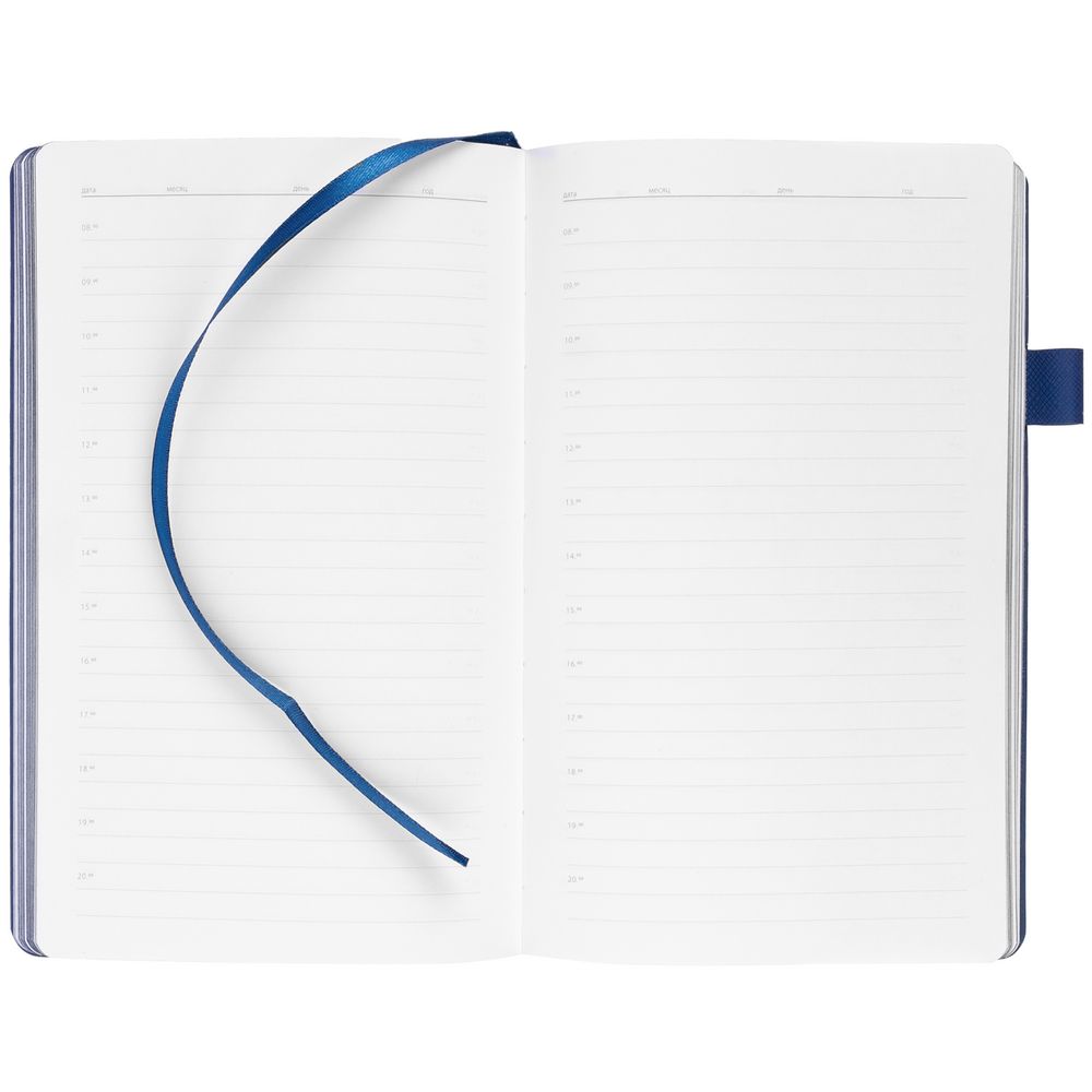 Ежедневник White Shall, недатированный, белый с синим (Миниатюра WWW (1000))