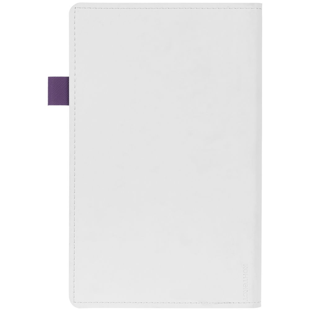 Ежедневник White Shall, недатированный, белый с фиолетовым (Миниатюра WWW (1000))