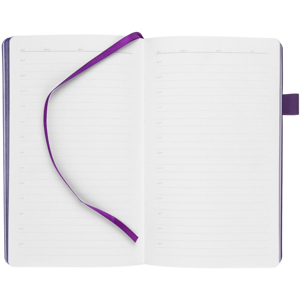 Ежедневник White Shall, недатированный, белый с фиолетовым (Миниатюра WWW (1000))