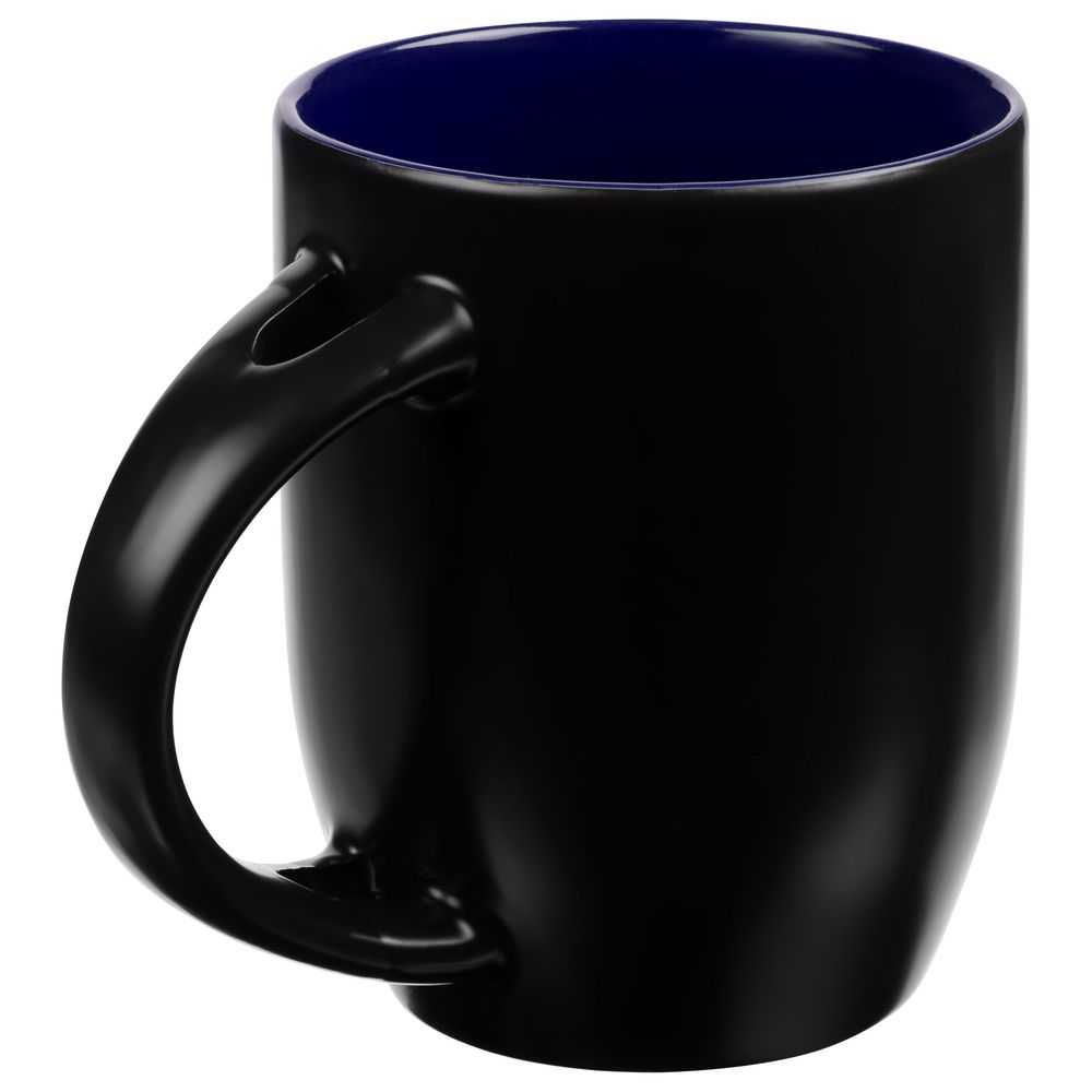 Кружка-хамелеон Melty с ложкой, черная с синим (Миниатюра WWW (1000))