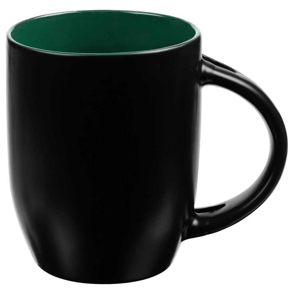 Кружка-хамелеон Melty с ложкой, черная с зеленым (Миниатюра WWW (1000))