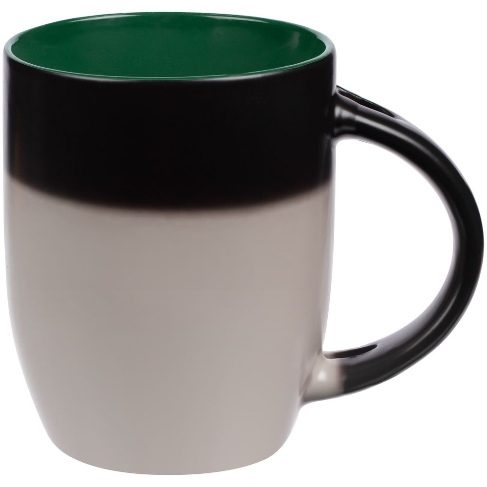 Кружка-хамелеон Melty с ложкой, черная с зеленым (Миниатюра WWW (1000))
