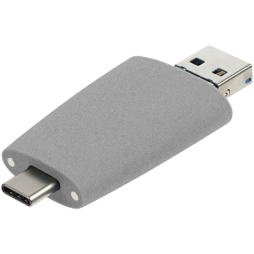 Флешка Pebble Universal, USB 3.0, серая, 64 Гб (Миниатюра WWW (1000))