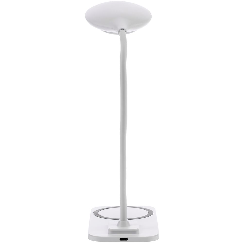 Настольная лампа с беспроводной зарядкой Modicum, белая (Миниатюра WWW (1000))