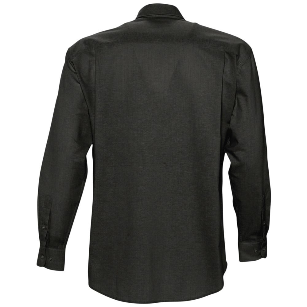 Рубашка мужская с длинным рукавом Boston, черная (Миниатюра WWW (1000))