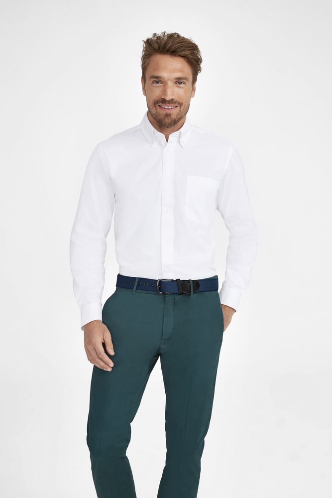 Рубашка мужская с длинным рукавом Bel Air, темно-зеленая (Миниатюра WWW (1000))