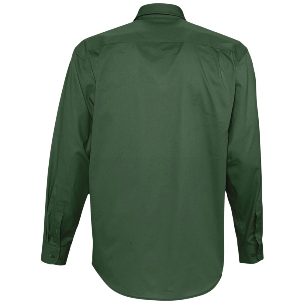 Рубашка мужская с длинным рукавом Bel Air, темно-зеленая (Миниатюра WWW (1000))