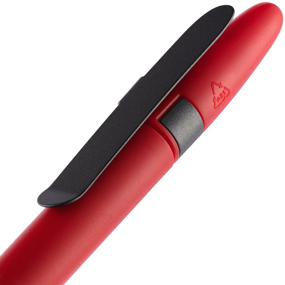 Ручка шариковая Prodir DS5 TSM Metal Clip, красная с серым (Миниатюра WWW (1000))