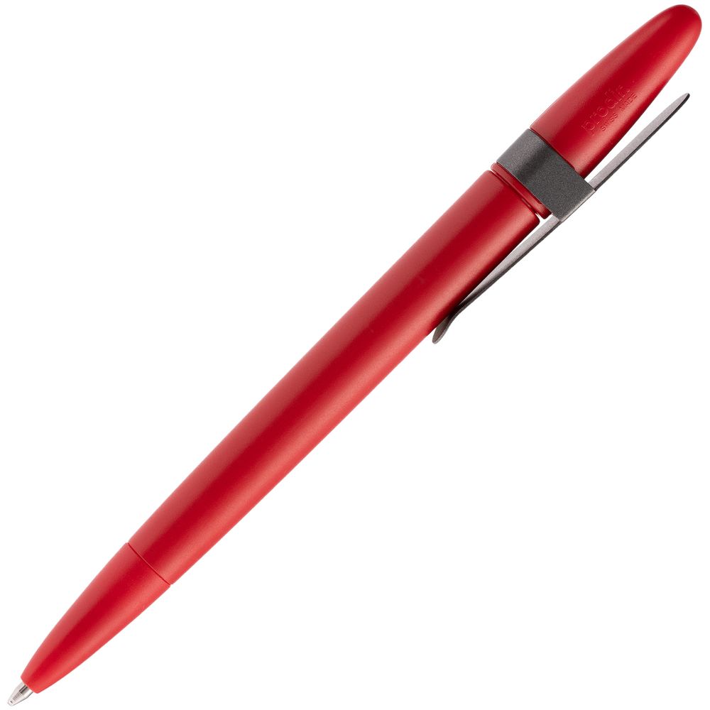 Ручка шариковая Prodir DS5 TSM Metal Clip, красная с серым (Миниатюра WWW (1000))