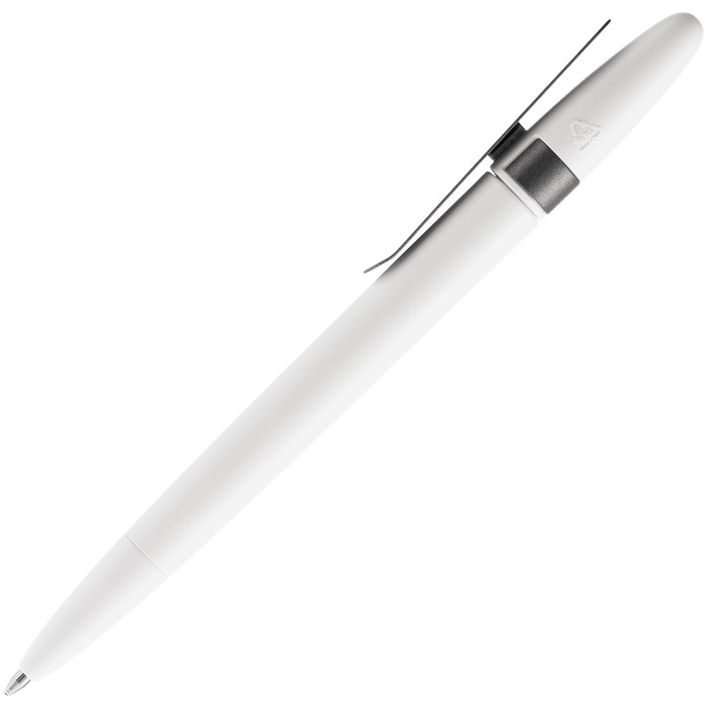 Ручка шариковая Prodir DS5 TSM Metal Clip, белая с серым (Миниатюра WWW (1000))