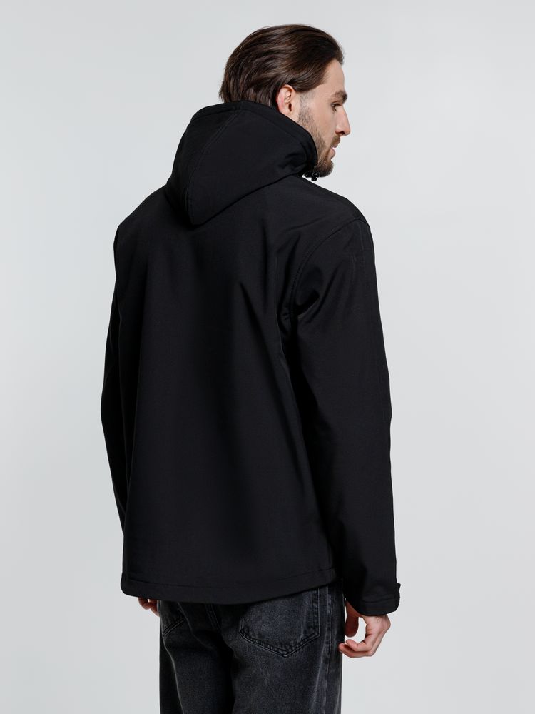 Куртка софтшелл мужская Zagreb, черная (Миниатюра WWW (1000))